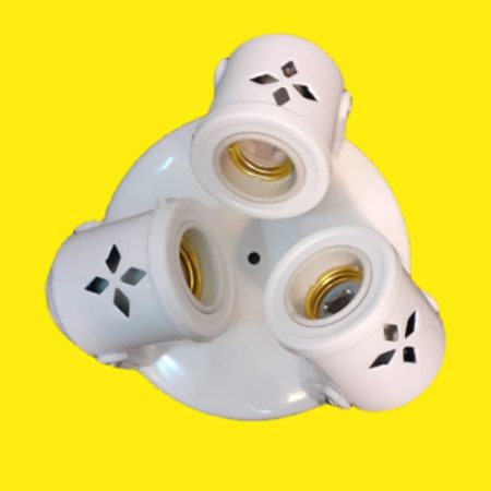چراغ سقفی سینی سه شعله سفید